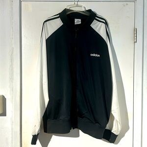 Adidas Men's Black And White Track Jacket XL